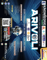 Arivoli-2k26 National Level Technical Symposium Poster
