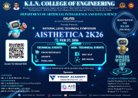 AISTHETICA 2K26 National Level Technical Symposium Poster
