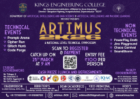ARTIMUS 2K26 National Level Student Symposium Poster