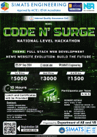 CODE N’ SURGE 2024 Hackathon Poster