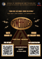 MindKraft'26 - POWERHOUSE Technical Event Poster