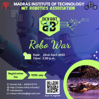 Robo war, Dexbot'23 Technical Event Poster