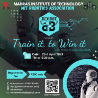Train It to Win It!, Dexbot'23 Technical Event Poster