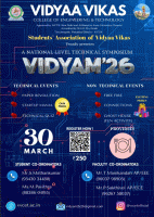 VIDYAM 2K26 National Level Technical Symposium Poster