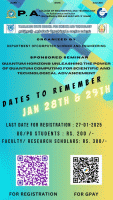 Unleashing the Power of Quantum Computing for Scientific and Technological Advancement 2k25 Technical Seminar Poster