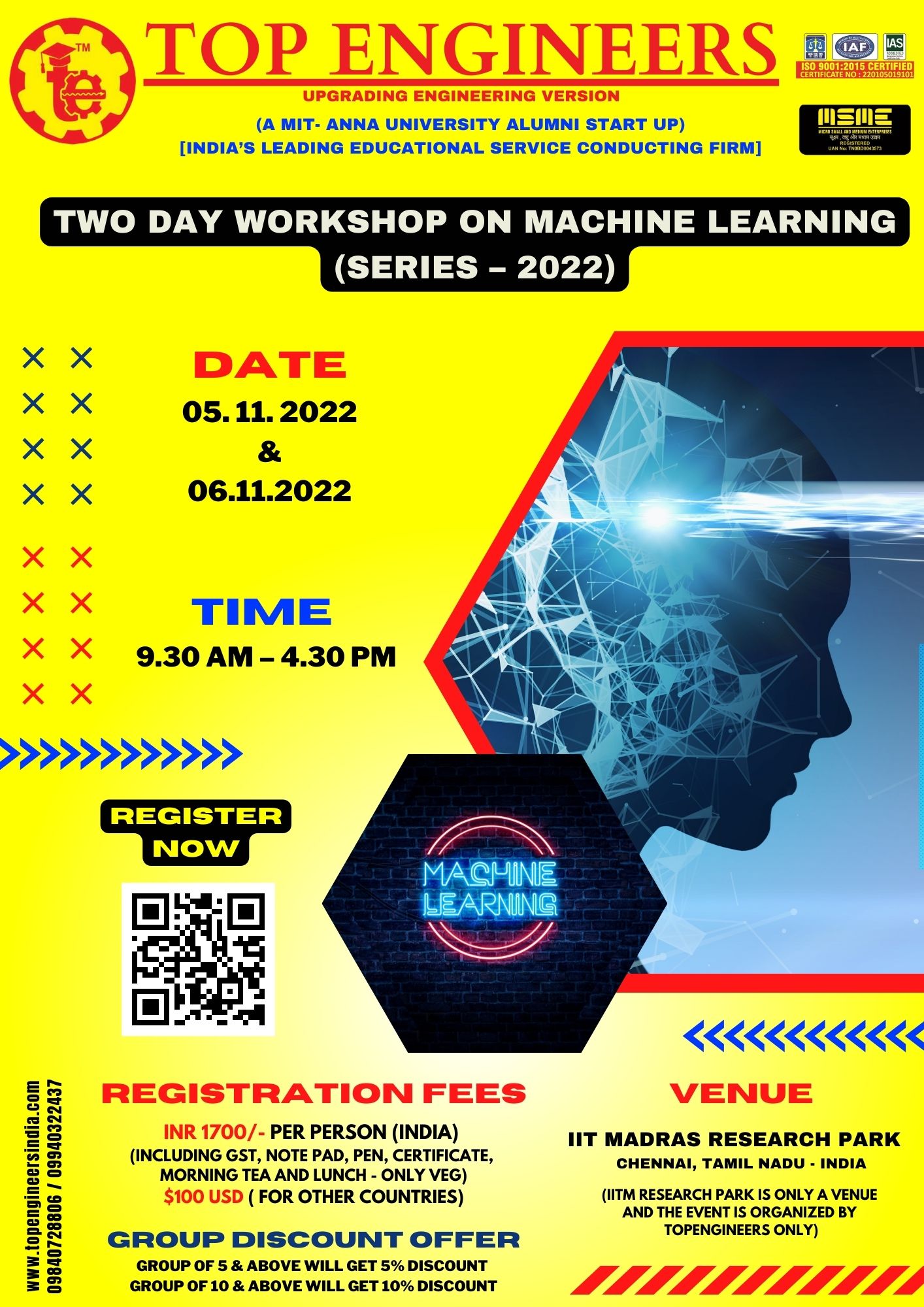 Two Day Workshop on Machine Learning (Series – 2022)