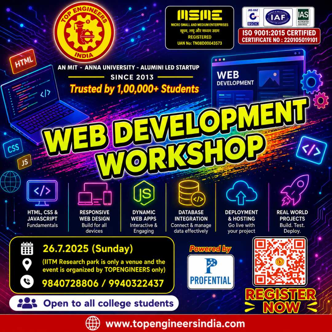 Web Development Workshop 2026 Workshop Poster 