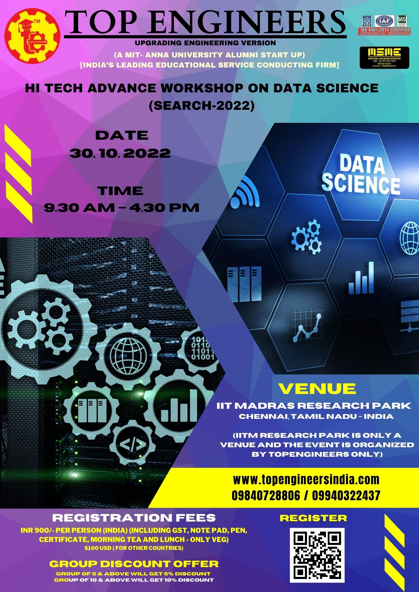 Hi Tech Advance Workshop on Data Science (Search-2022)
