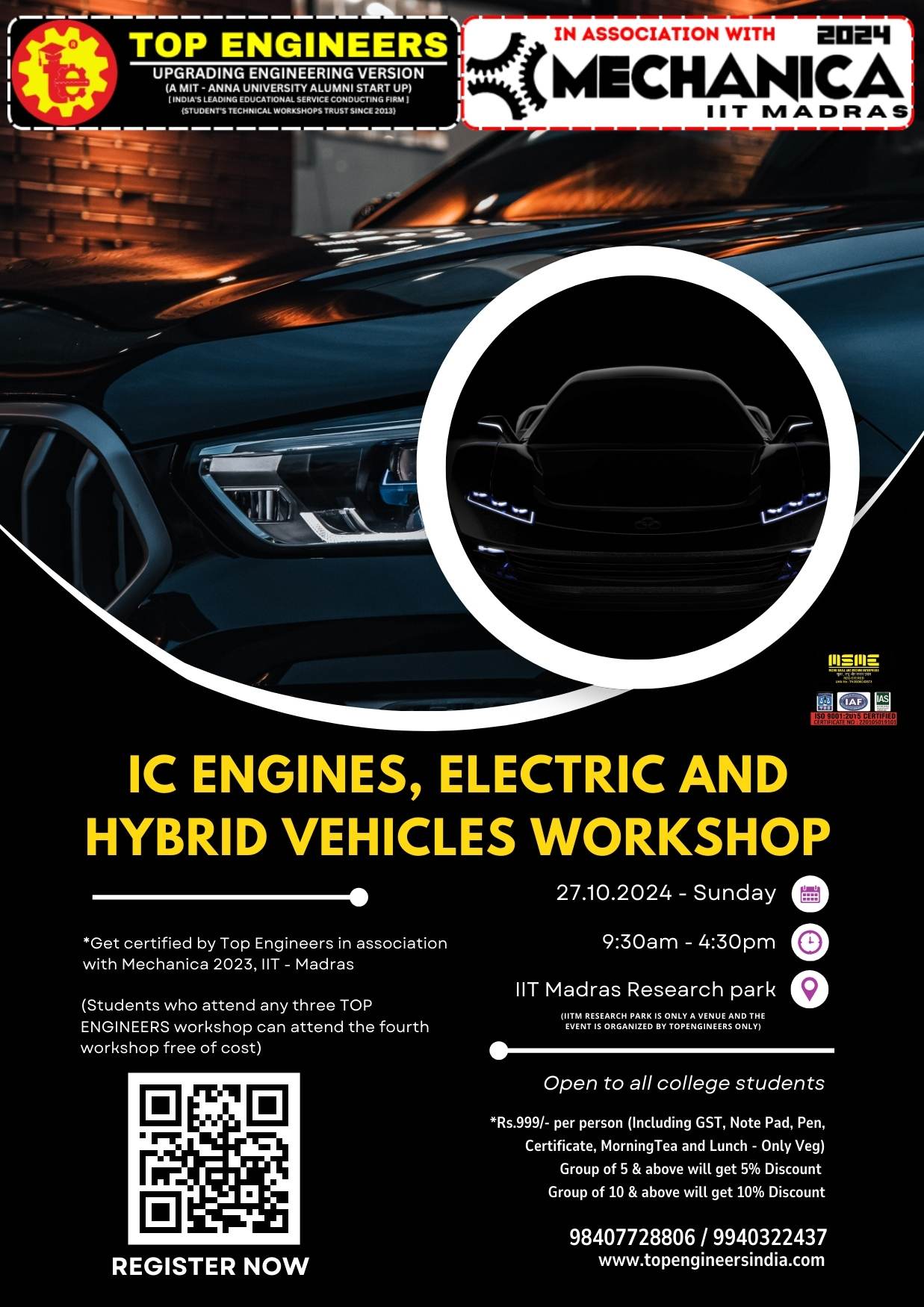 IC Engines, Electric and Hybrid Vehicles Workshop 2024