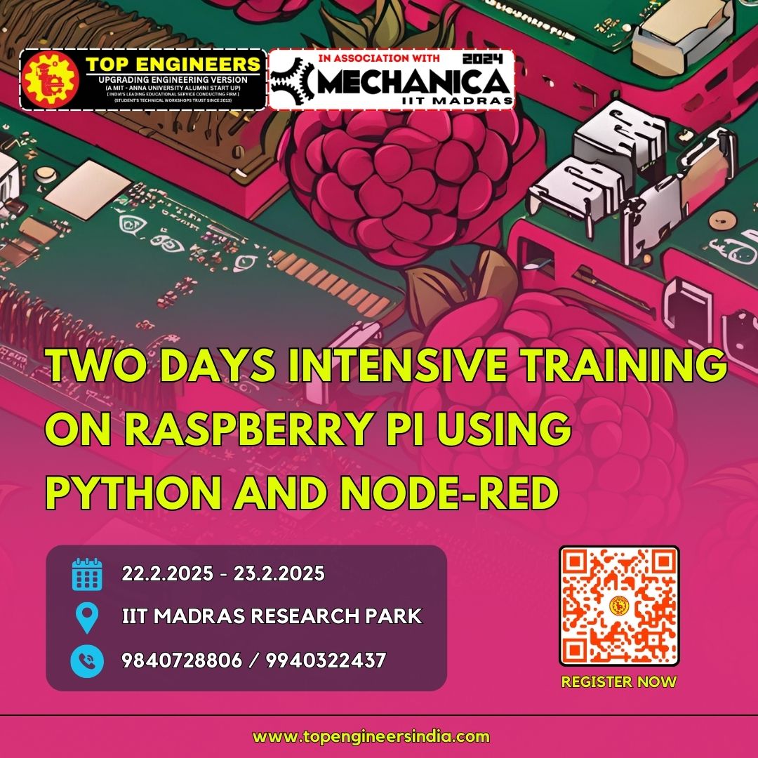 Two Days Intensive Training on Raspberry Pi using Python and Node-red 2025