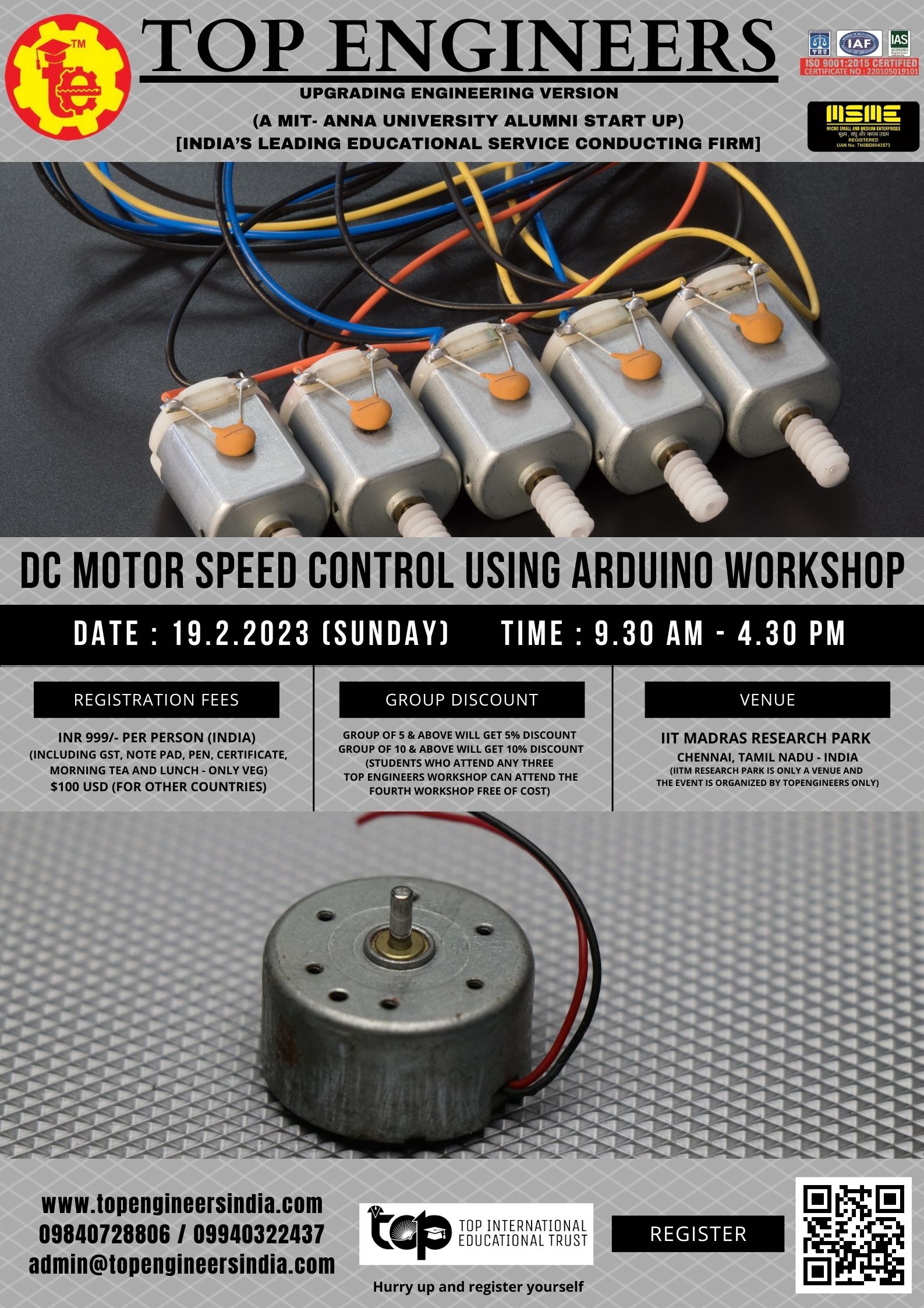 DC Motor Speed Control using Arduino Workshop 2023