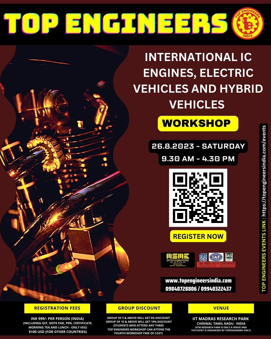 International IC Engines, Electric Vehicles and Hybrid Vehicles Workshop 2023