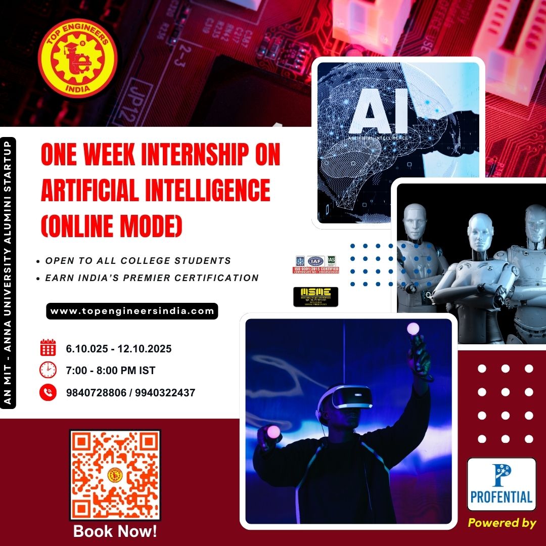 One Week Internship on Artificial Intelligence (online Mode) 2025