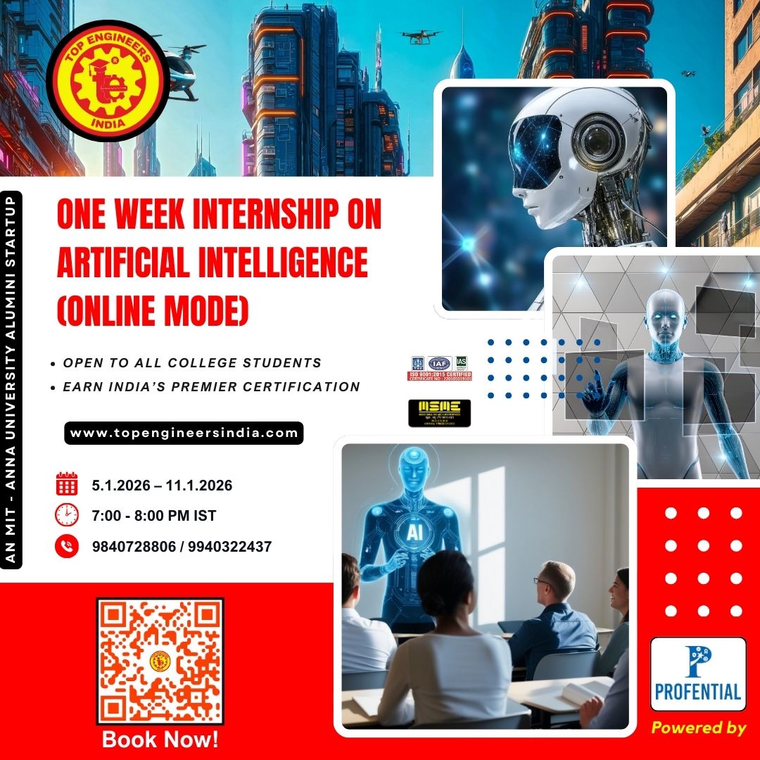 One Week Internship on Artificial intelligence (online Mode) 2026