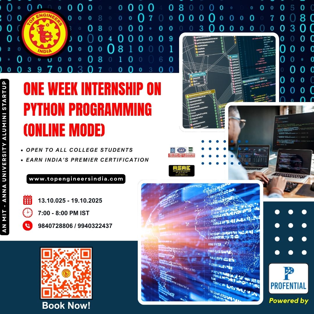 One Week Internship on Python Programming 2025