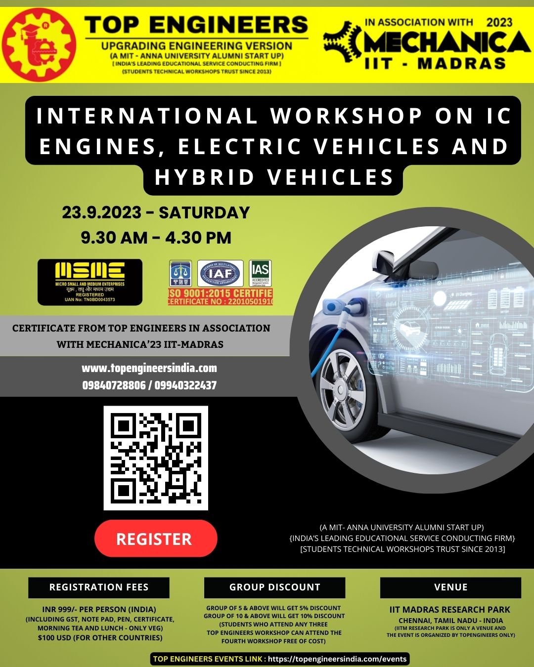 International Workshop on IC Engines, Electric Vehicles and Hybrid Vehicles 2023