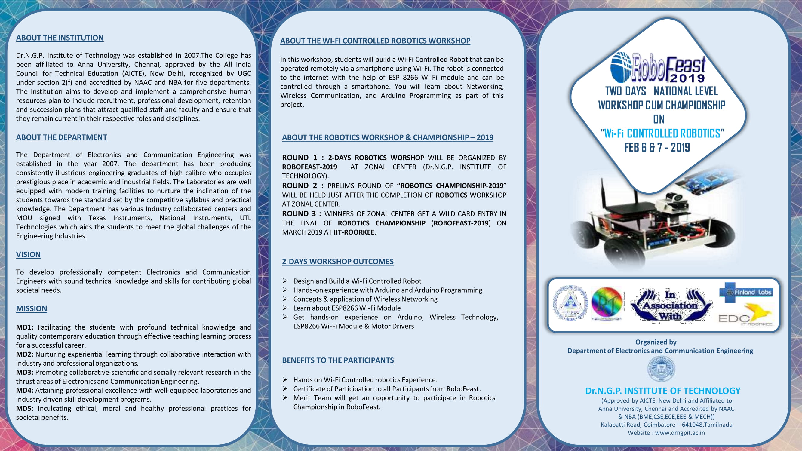 Two Days National Level Workshop Cum Championship 2019, Dr NGP ...