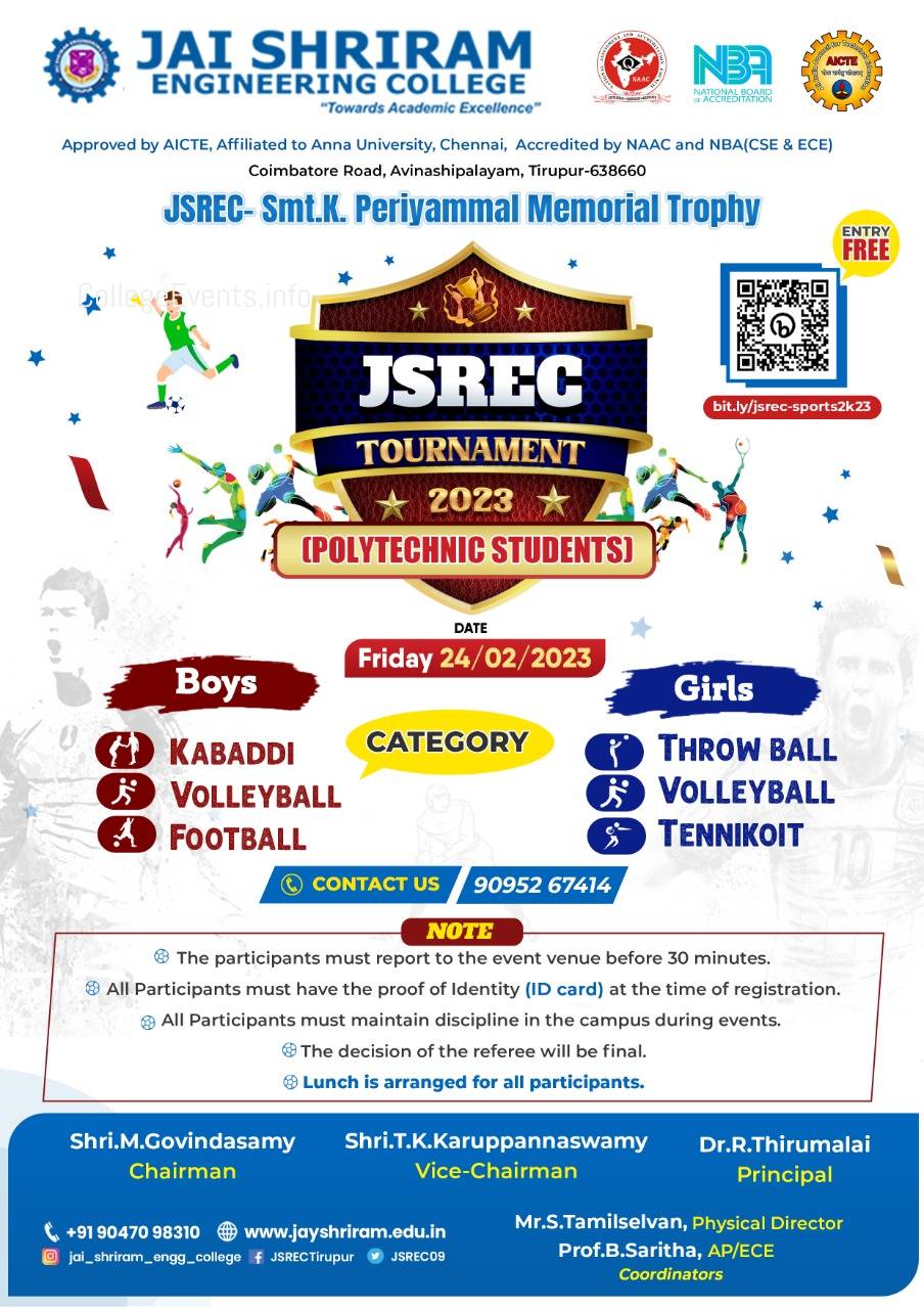 JSREC- Smt.K.Periyammal Memorial Trophy 2023