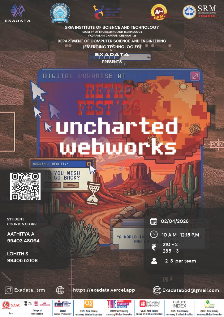 RetroFest'26 Uncharted Webworks Technical Event Poster 