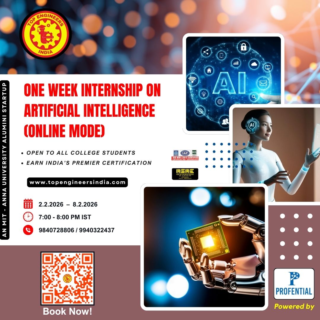 One Week Internship on Artificial intelligence (Online Mode) 2026