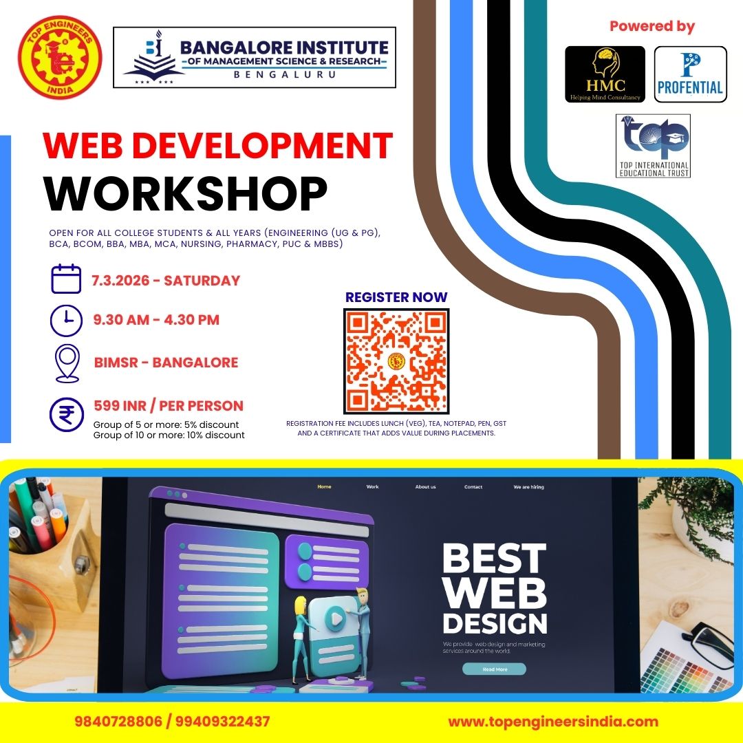 Web Development Workshop 2026 Workshop Poster 