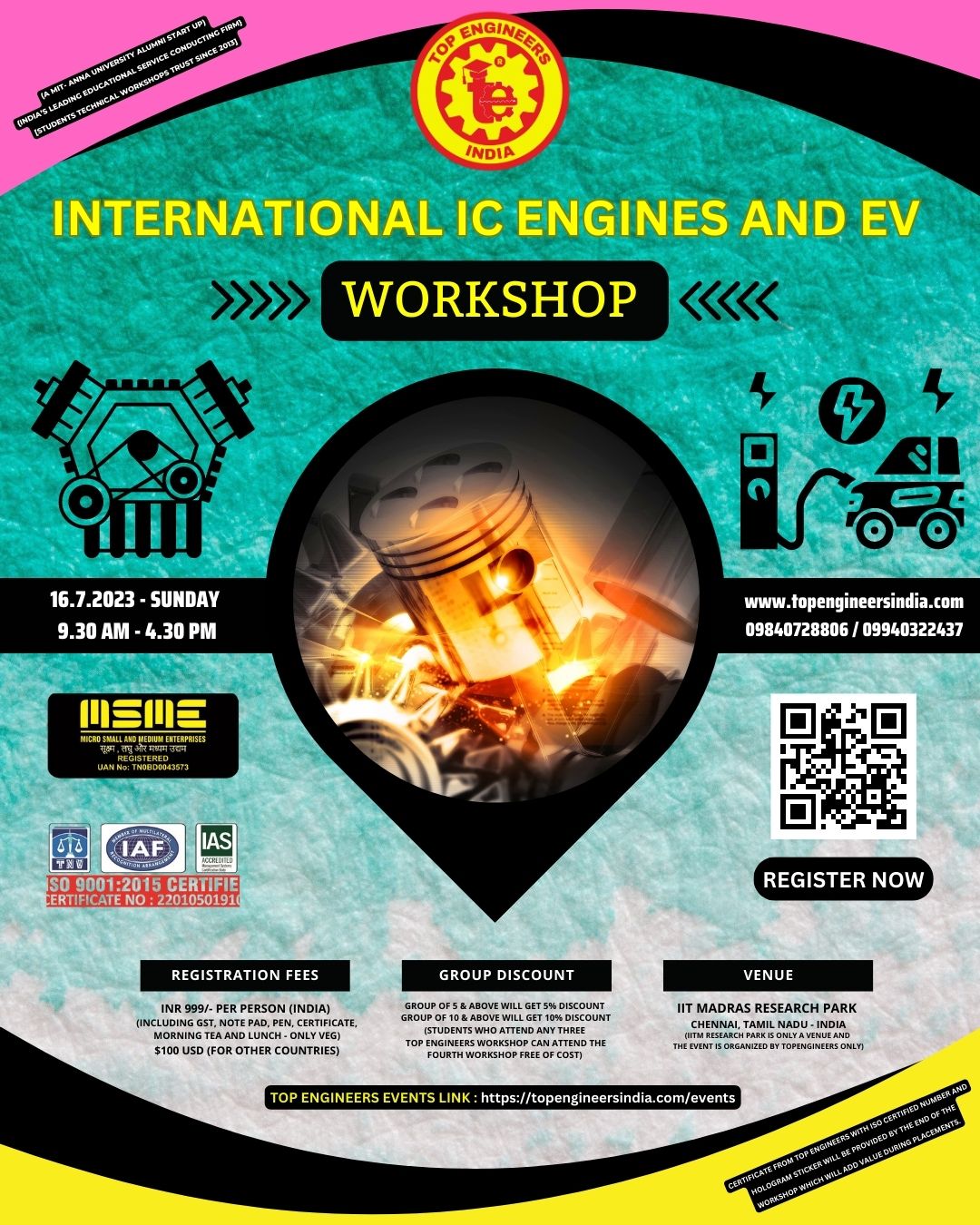 International IC Engines and EV Workshop 2023