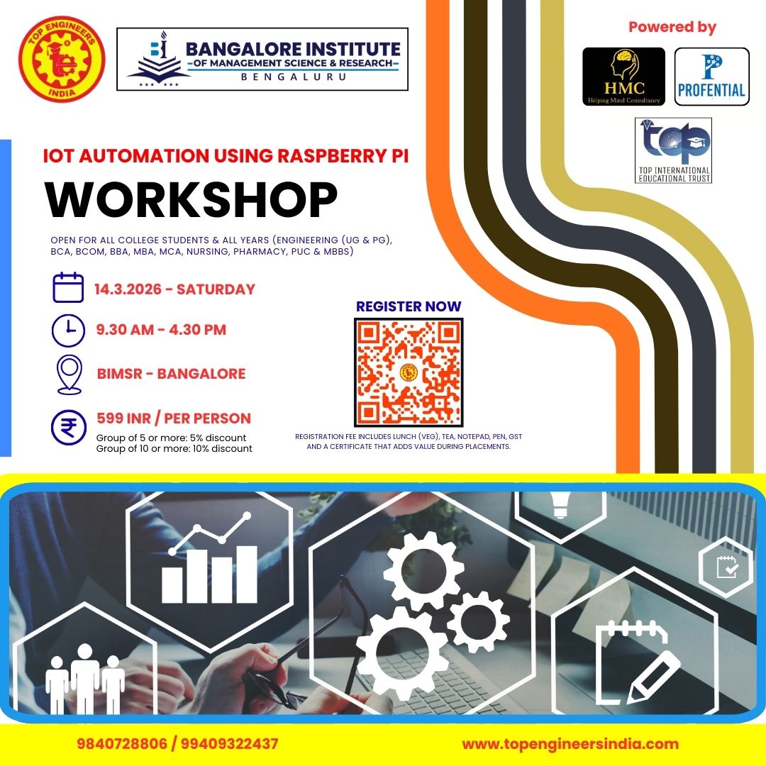IoT Automation using Raspberry Pi Workshop 2026 Workshop Poster 