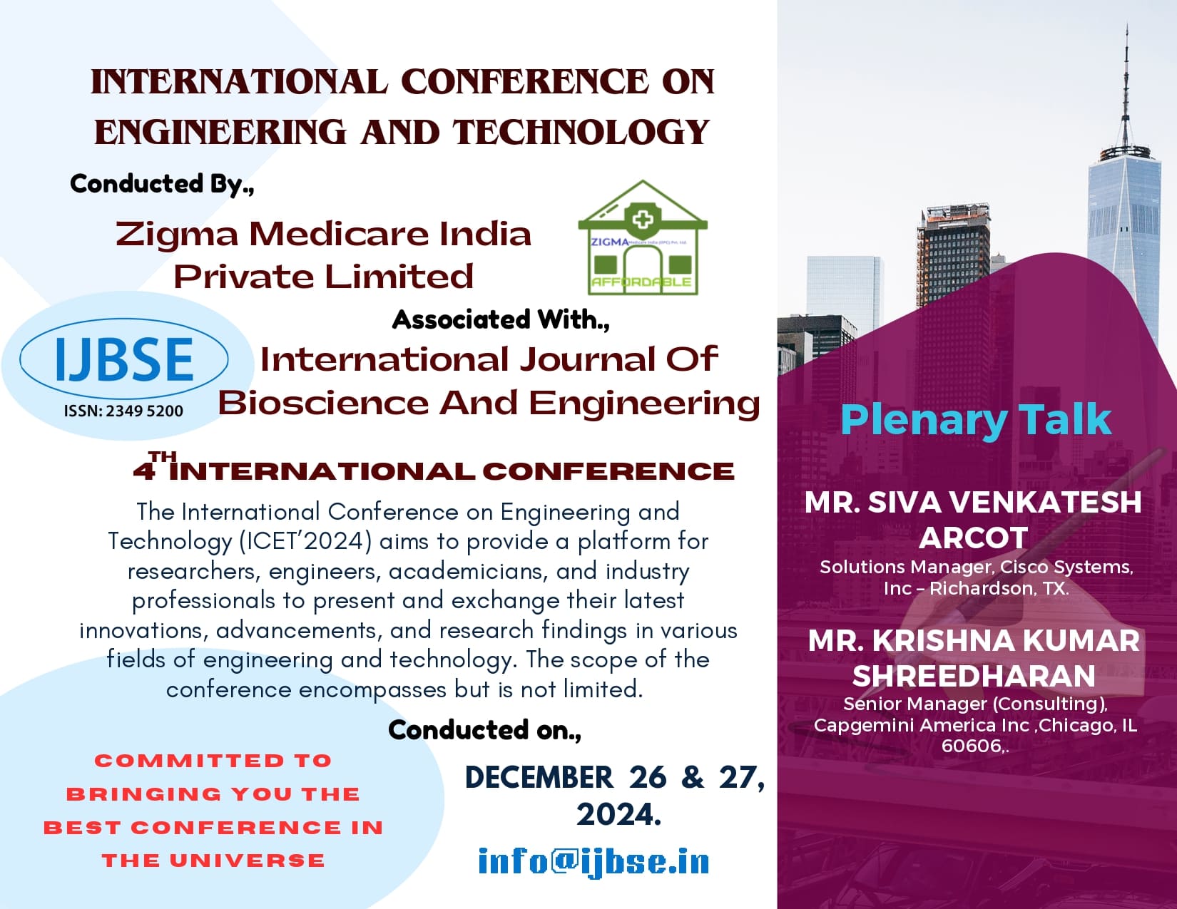 4th International Conference On Engineering And Technology (ICET) 2024