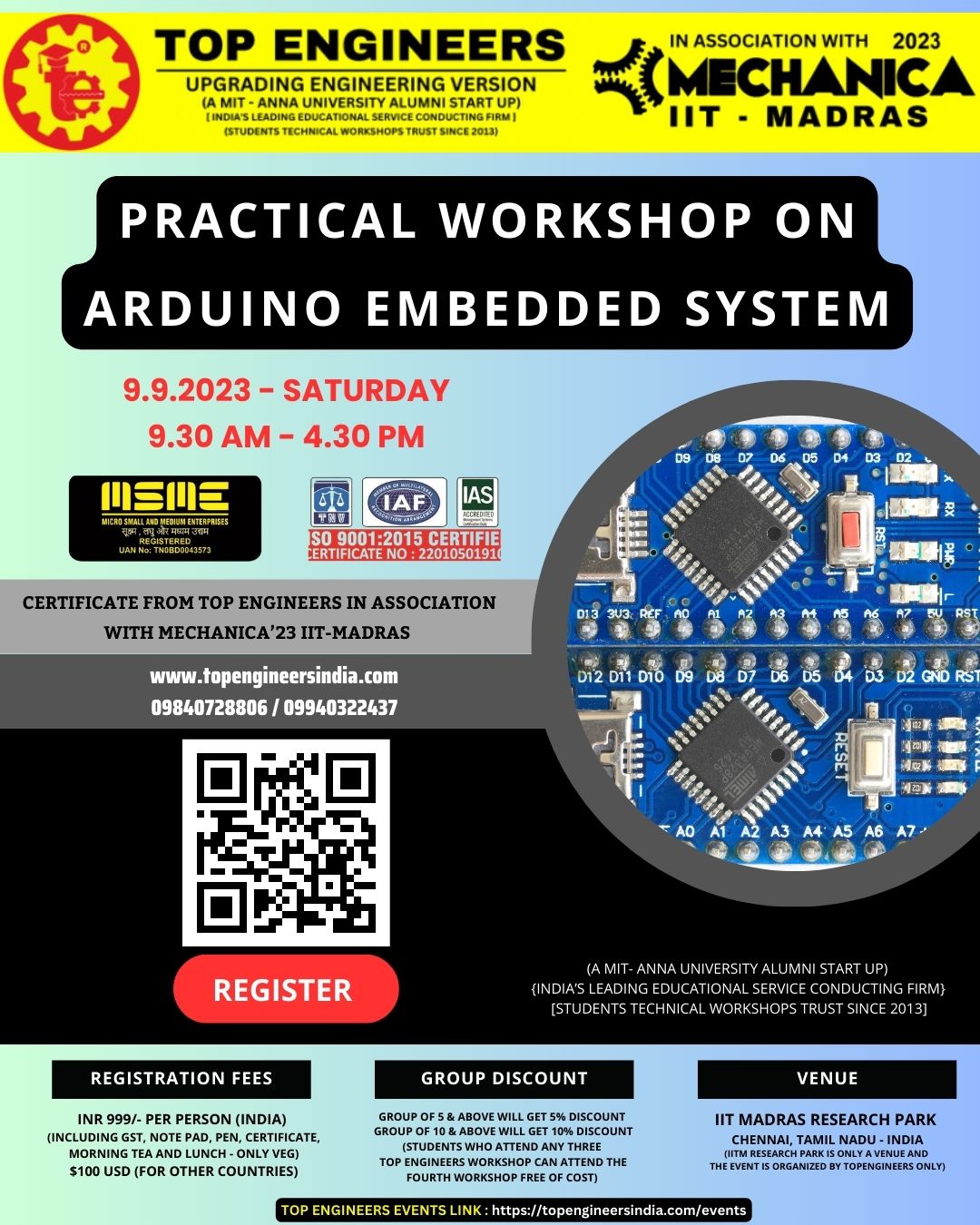 Practical Workshop on Arduino Embedded System 2023