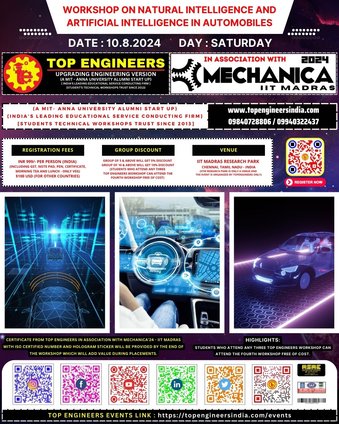 Workshop on Natural Intelligence and Artificial Intelligence in Automobiles 2024
