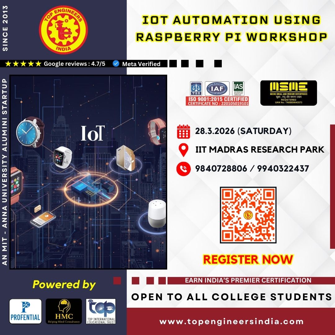 IoT Automation using Raspberry Pi Workshop 2026 Workshop Poster 