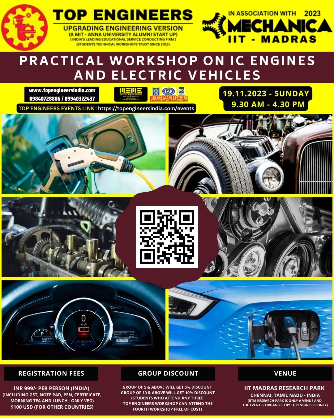 Practical Workshop on IC Engines and Electric Vehicles 2023