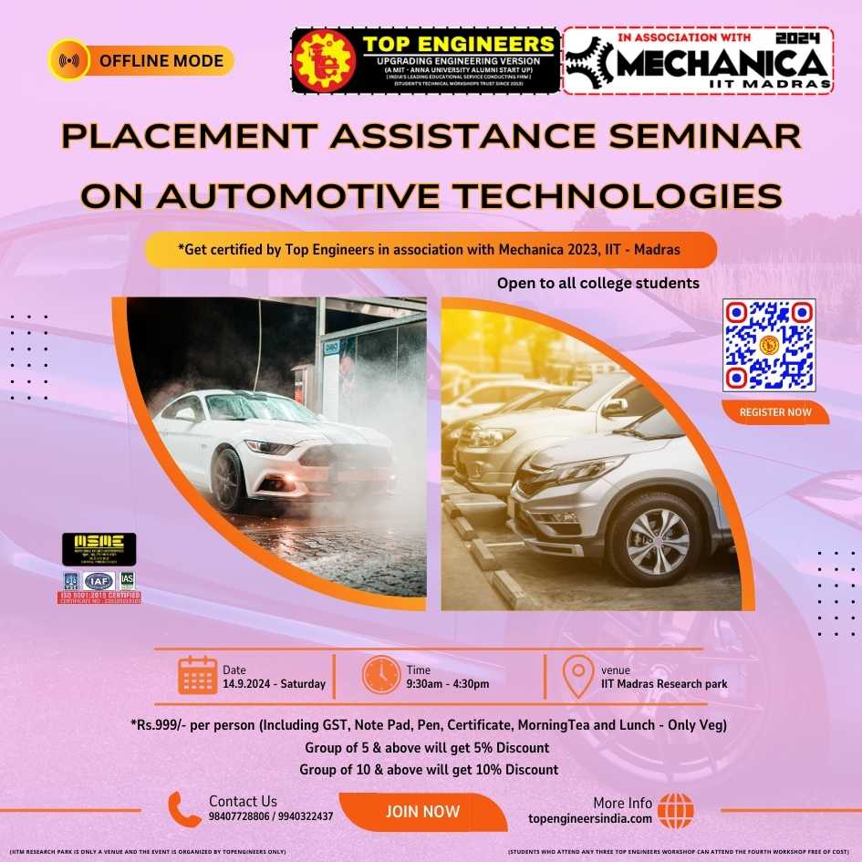 Placement Assistance Seminar on Automotive Technologies 2024