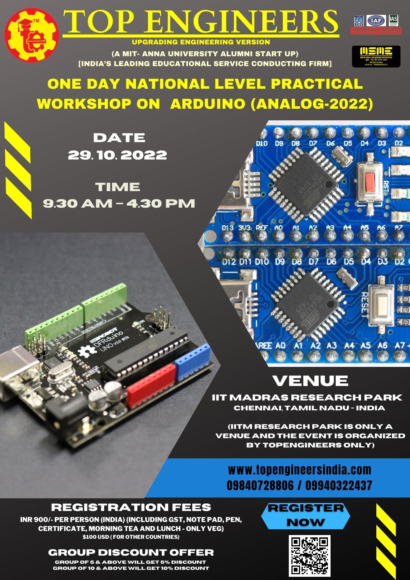 One Day National Level Practical Workshop on Arduino (Analog-2022)