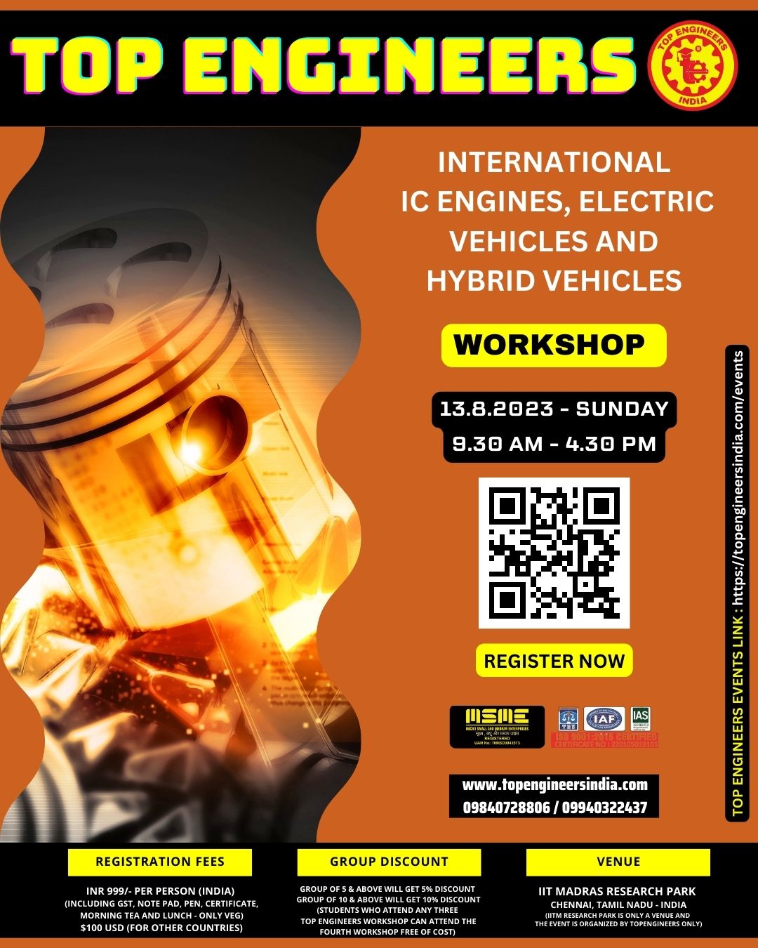 International IC Engines, Electric Vehicles and Hybrid Vehicles Workshop 2023