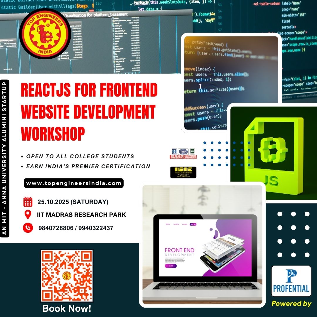 REACTJS FOR FRONTEND WEBSITE DEVELOPMENT WORKSHOP 2025