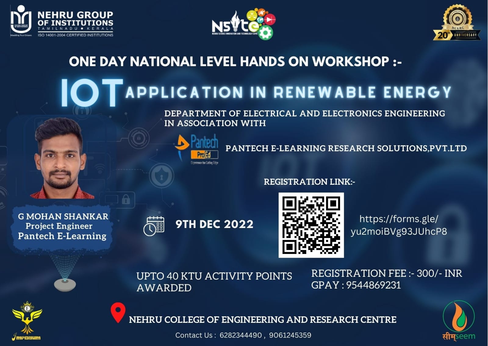 National Level Hands on workshop IoT Applications in Renewable Energy IOTARE 2022