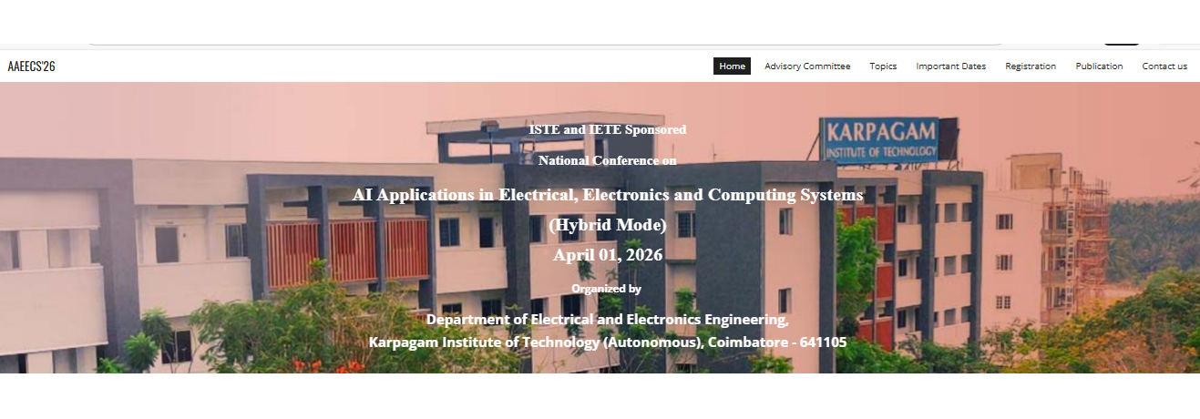 National Conference on AI Applications in Electrical, Electronics and Computing Systems AAEECS'26 National Conference Poster 