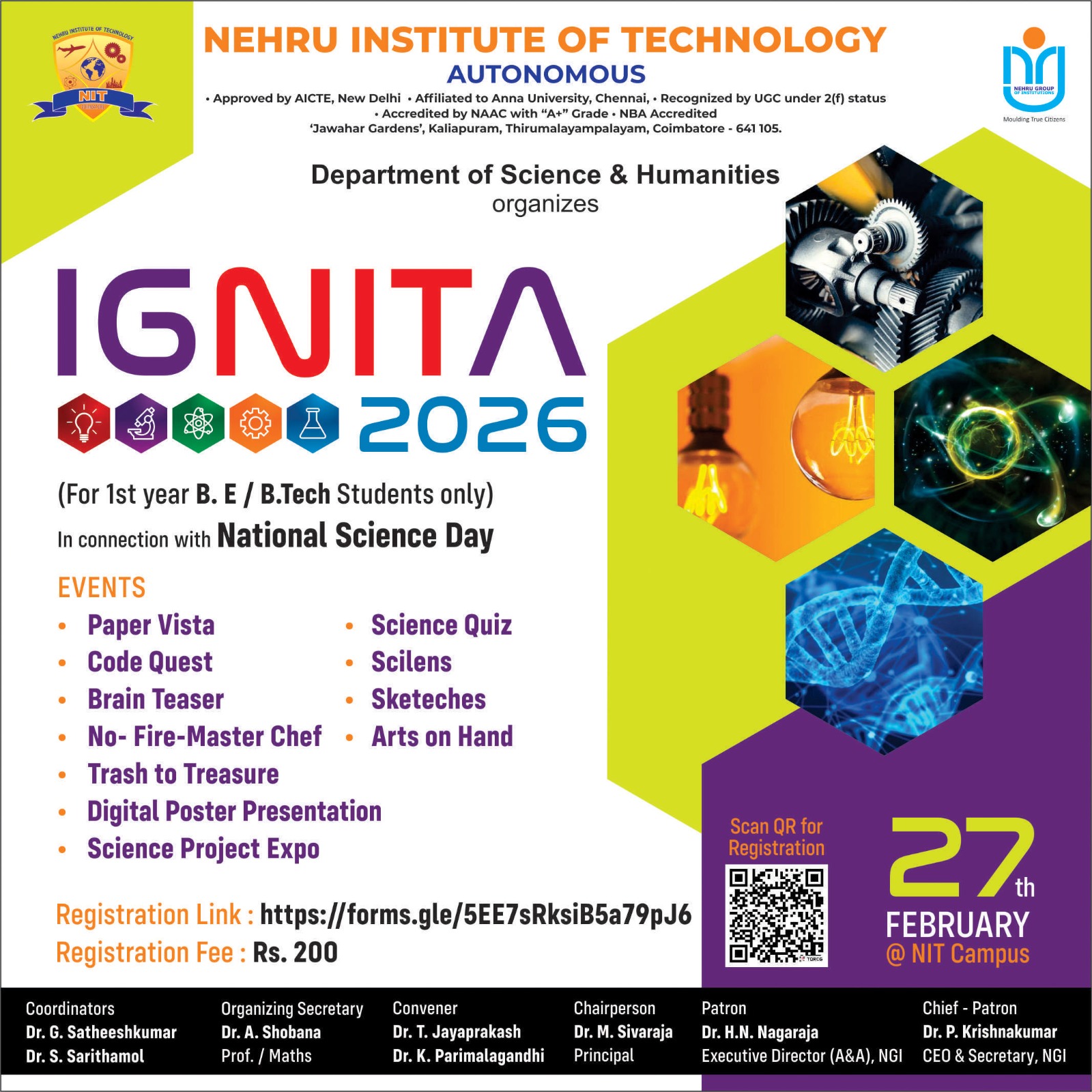 National Science Day 2026 Technical Symposium Poster 