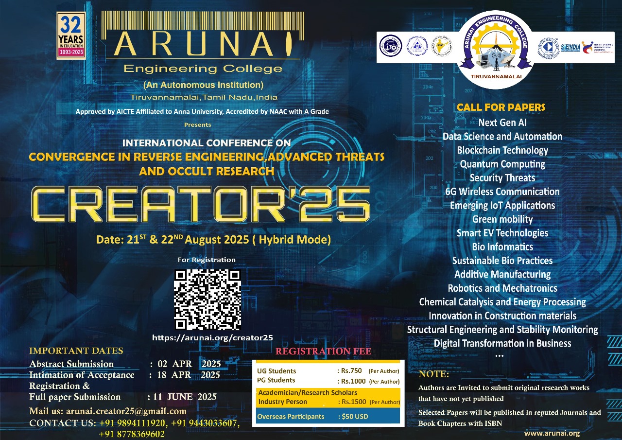 international Conference on Convergence in Reverse Engineering, advanced Threats and Occult Research 2025