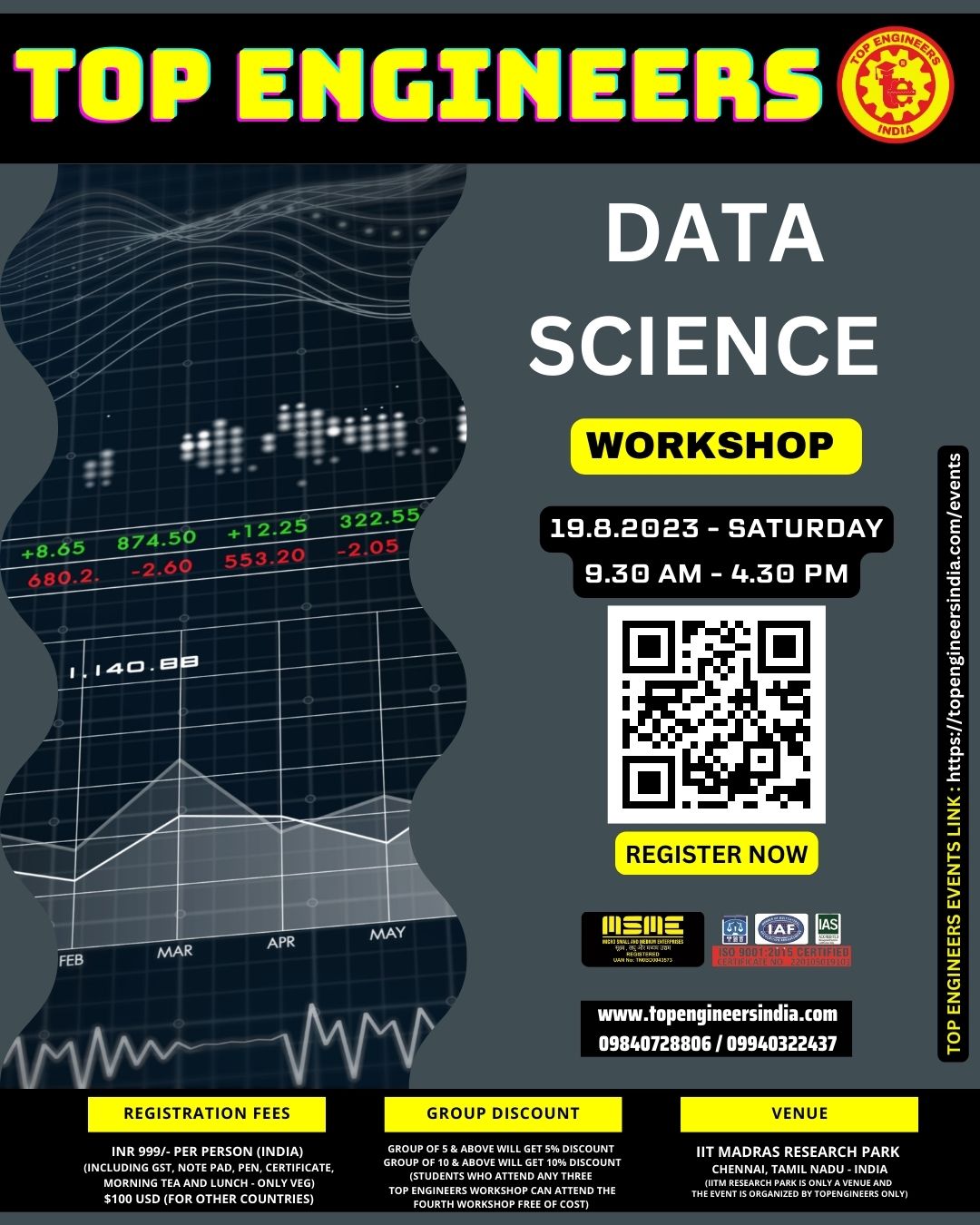 Data Science Workshop 2023, Top Engineers, Workshop, Chennai