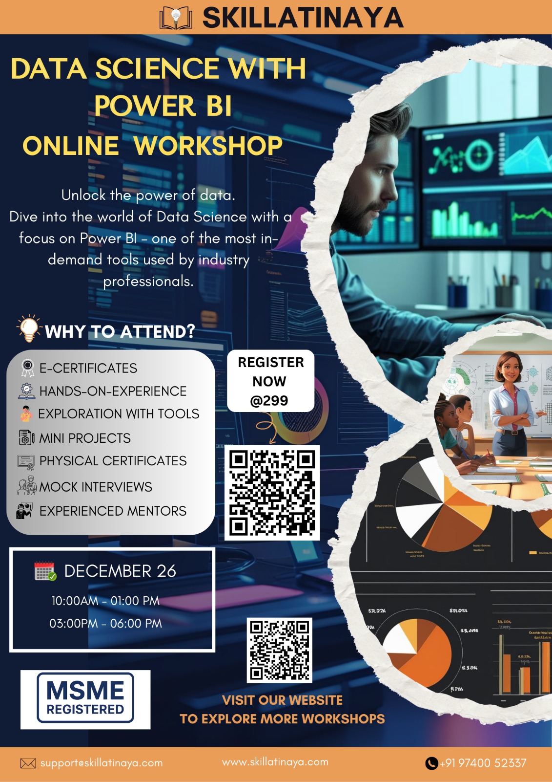 Data Science with Power BI 2025 Online Workshop Poster 