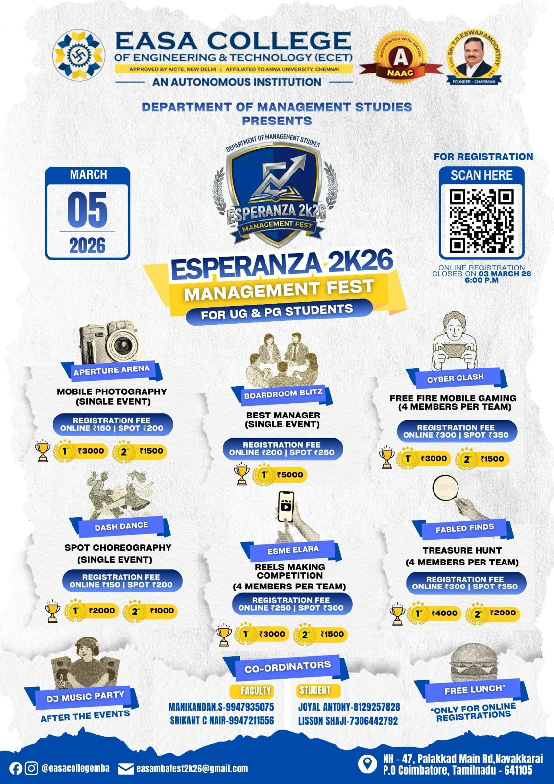 ESPERANZA 2K26 National Level Conference Poster 