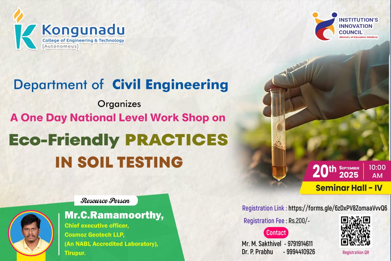 One Day National Level Workshop on Eco-Friendly Practices in Soil Testing 2025