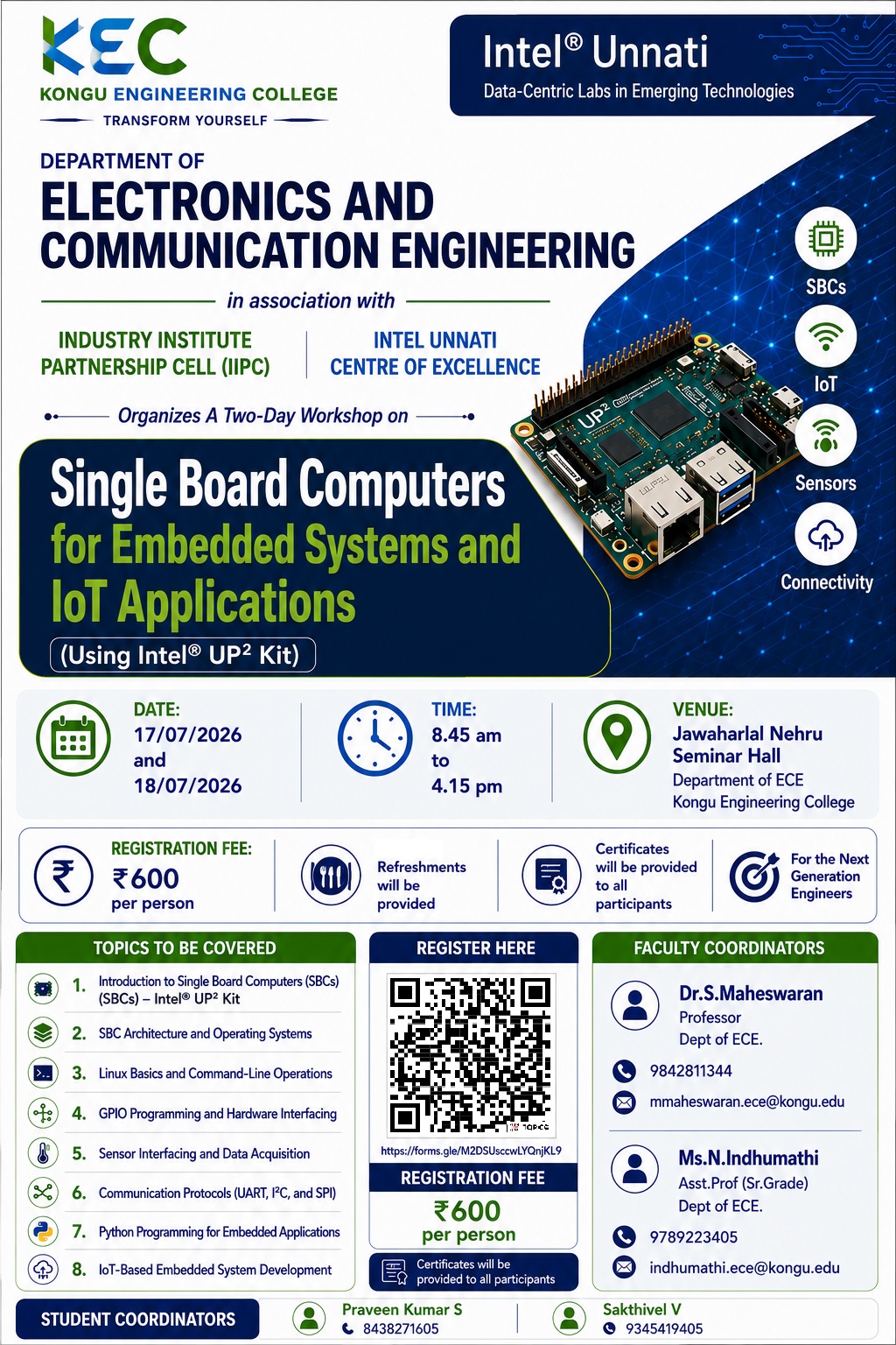 Single Board Computers for Embedded Systems and IoT Applications 2026 Workshop Poster 