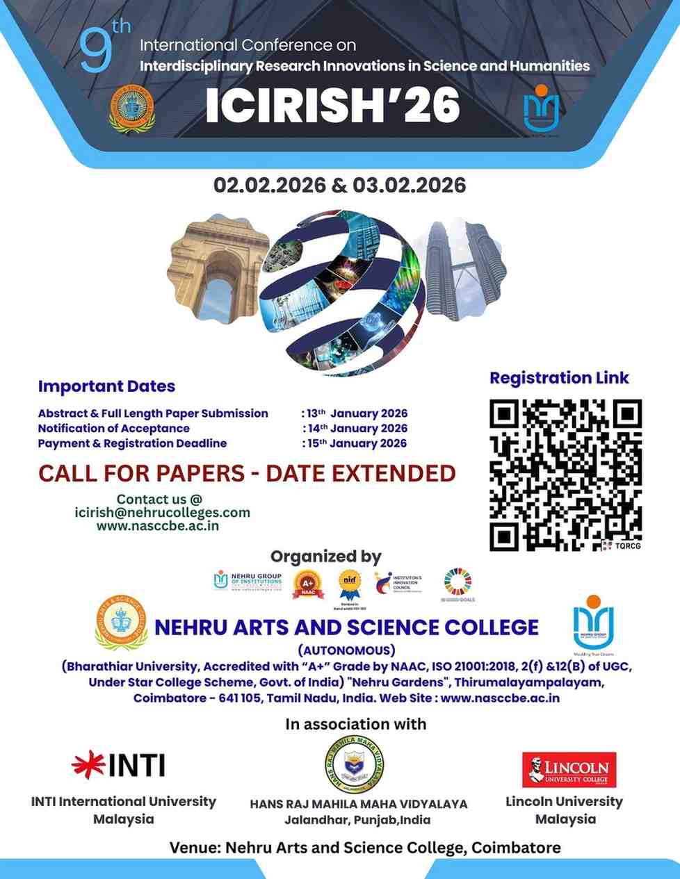 9th International Conference on Interdisciplinary Research Innovations ...