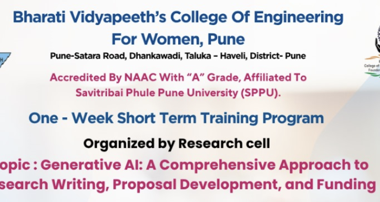 One week STTP On Generative AI: A Comprehensive Approach to Research Writing, Proposal Development, and Funding 2025