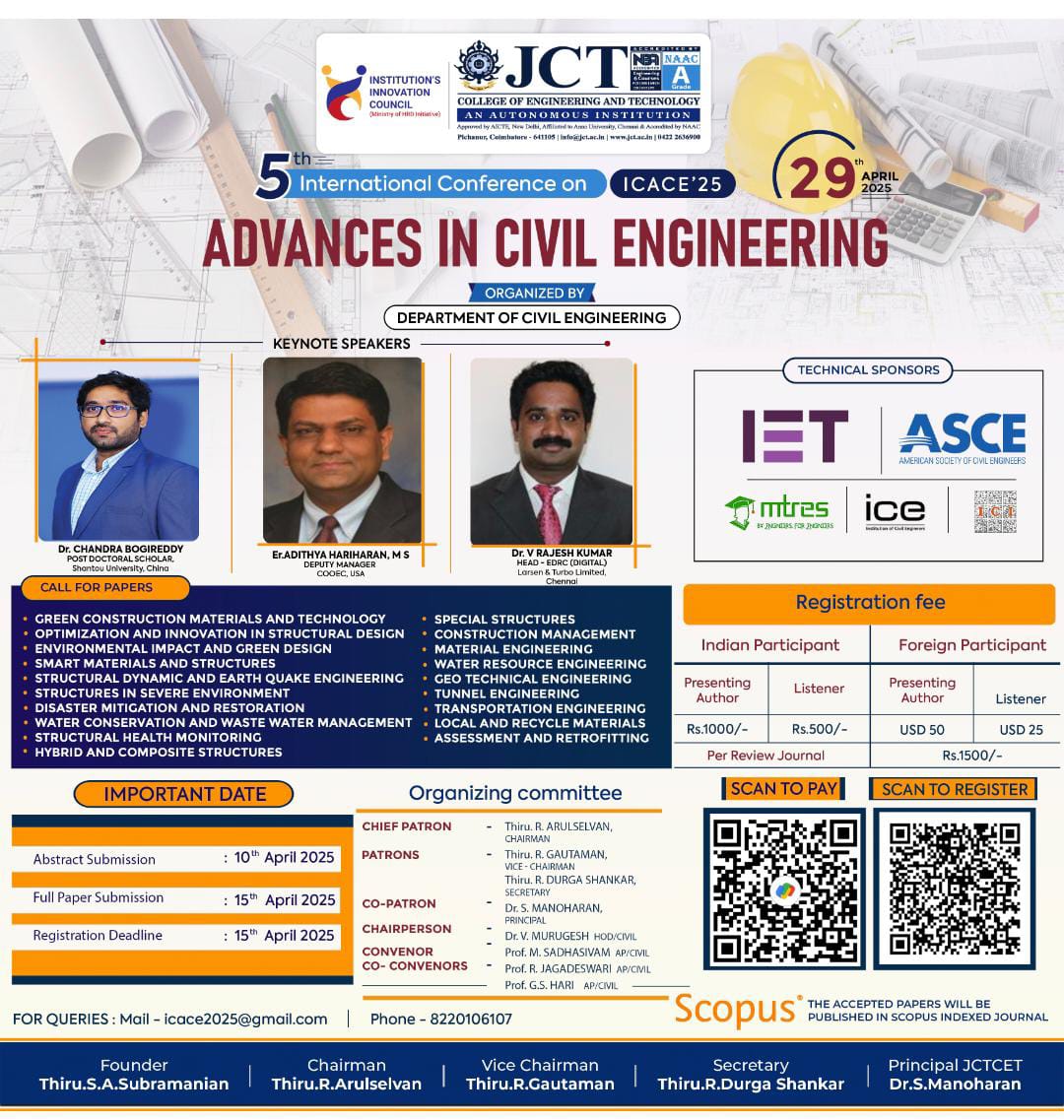 International Conference on advancement in Civil Engineering ICACE 25