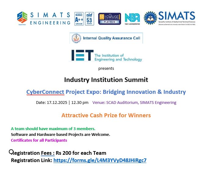 CyberConnect Project Expo: Bridging Innovation & Industry 2025