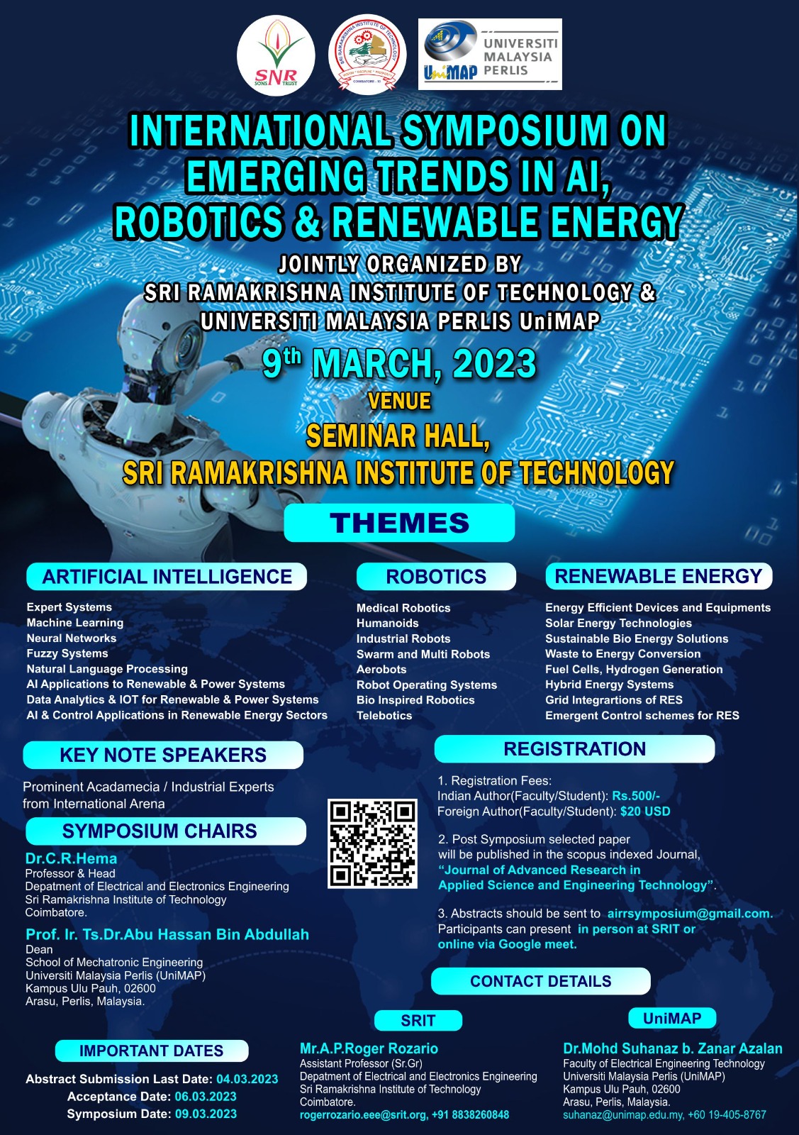 International Symposium on Emerging Trends in AI, Robotics and Renewable Energy 2023